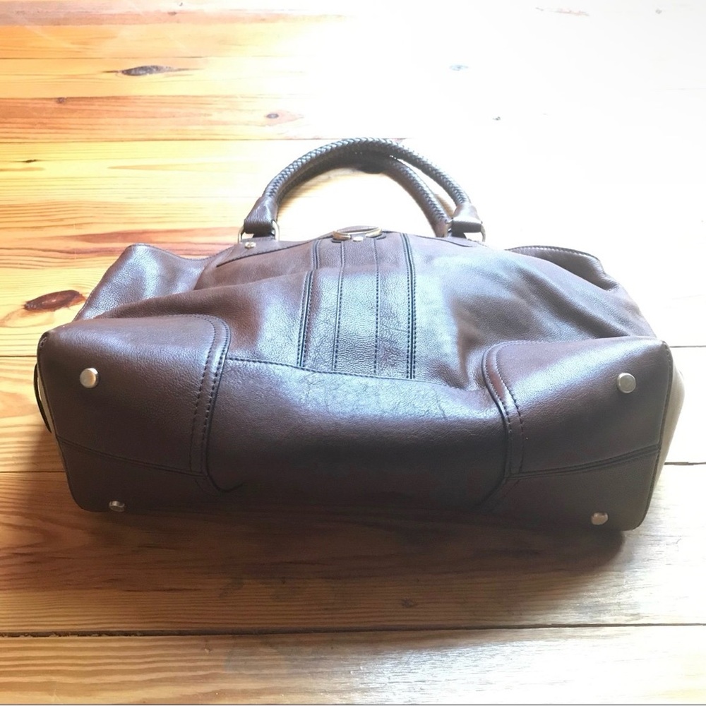 Cole Haan Brown Leather Trimmed Bag - Picture 3 of 13